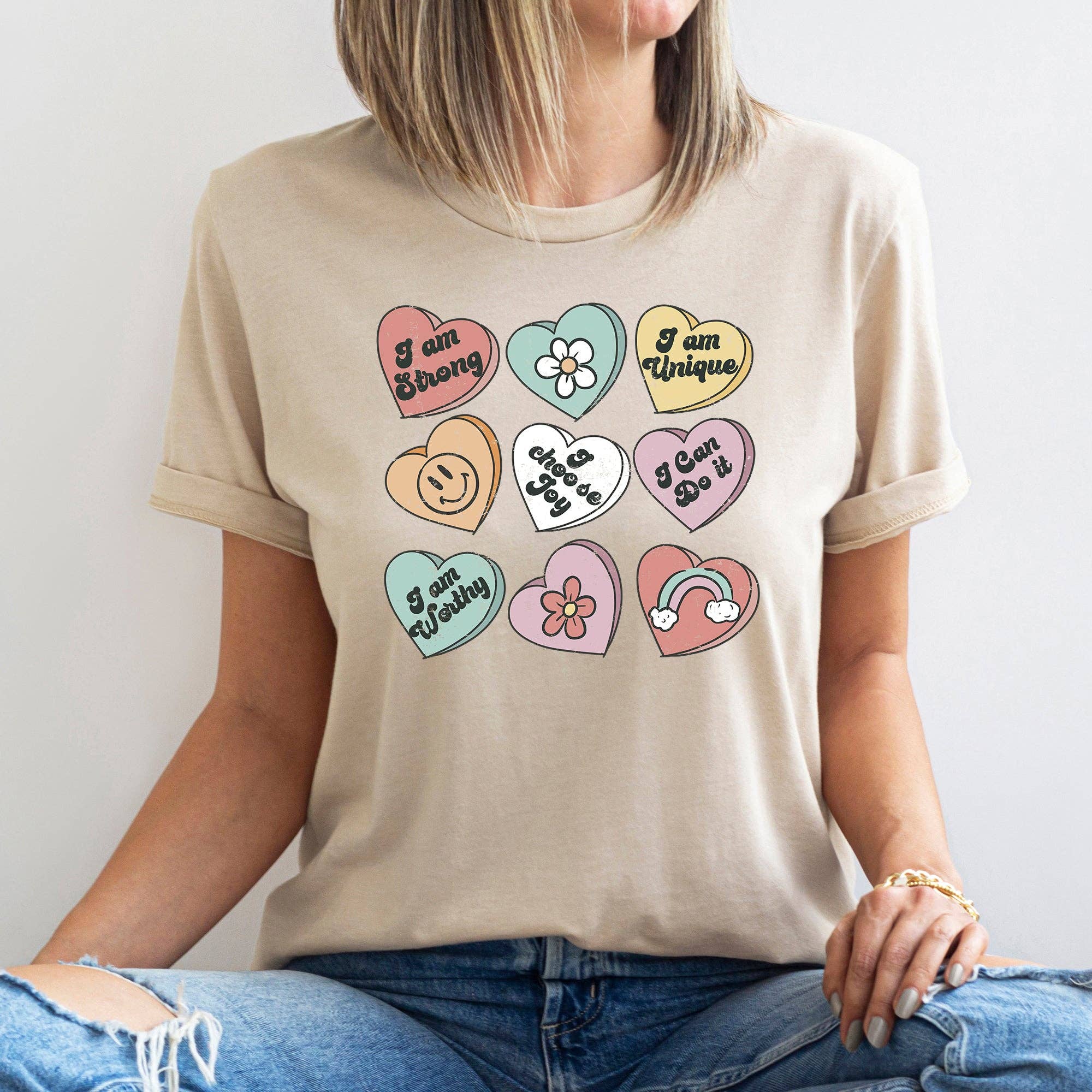 Valentine's Sweet Hearts, Candy, Super Soft Tshirt, Valentine's Day