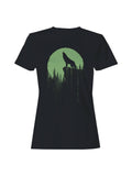 Moonlit Howling Wolf Silhouette Women's T-Shirt