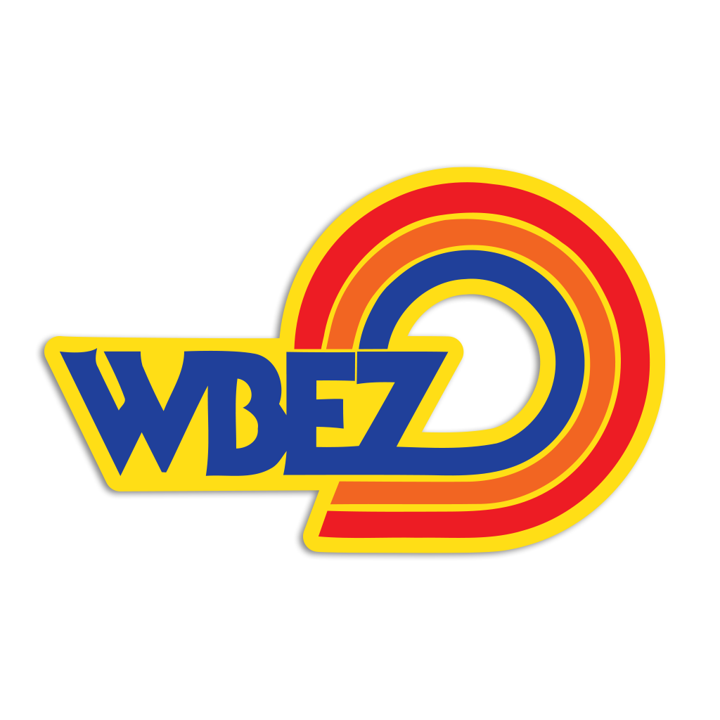Wbez Vintage Logo Gold Die-Cut Sticker