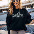 Panthers Sequin Patch Black Crewneck Sweatshirt
