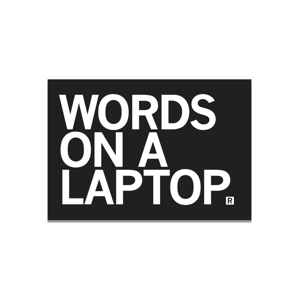Words On A Laptop Die-Cut Sticker