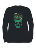 Floral Skull Crown Artwork Men's Sweatshirt