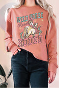 Wild Horse Cowgirl Ranch Rodeo Graphic Terry Sweatshirts