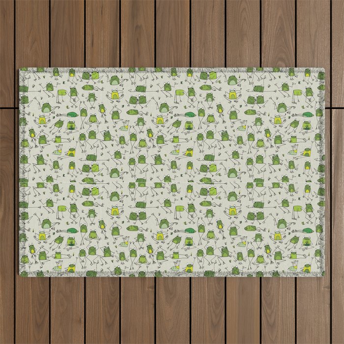 Funny Frogs Outdoor Rug Gallery Image 1