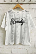 Howdy Soft Cotton Graphic Tee For Women