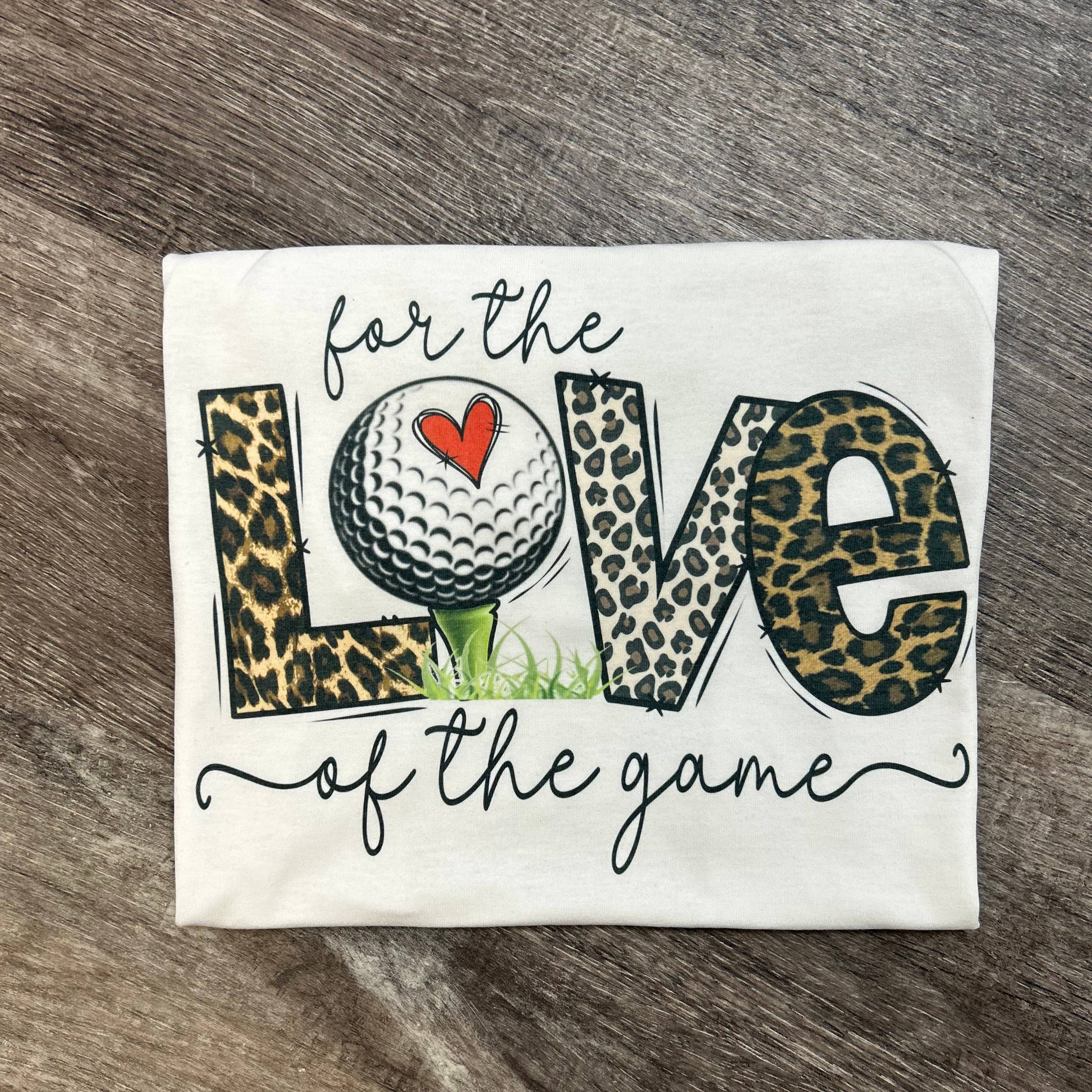 For the Love of the Game Golf Leopard On White