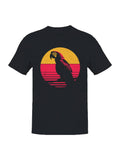 Retro Sunset Parrot Silhouette Men's T-Shirt