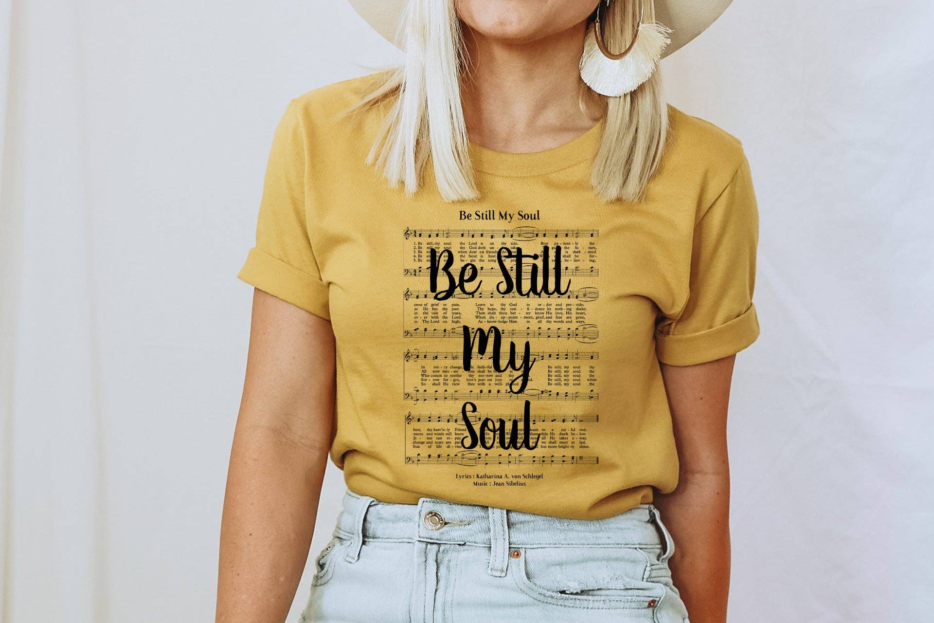 Be Still My Soul Hymn T-Shirt - Black Ink