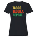 Tacos Tequila Repeat Colorful Quote Women's T-Shirt