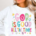 God Is Good All the Time Christian Sweatshirt | Gildan