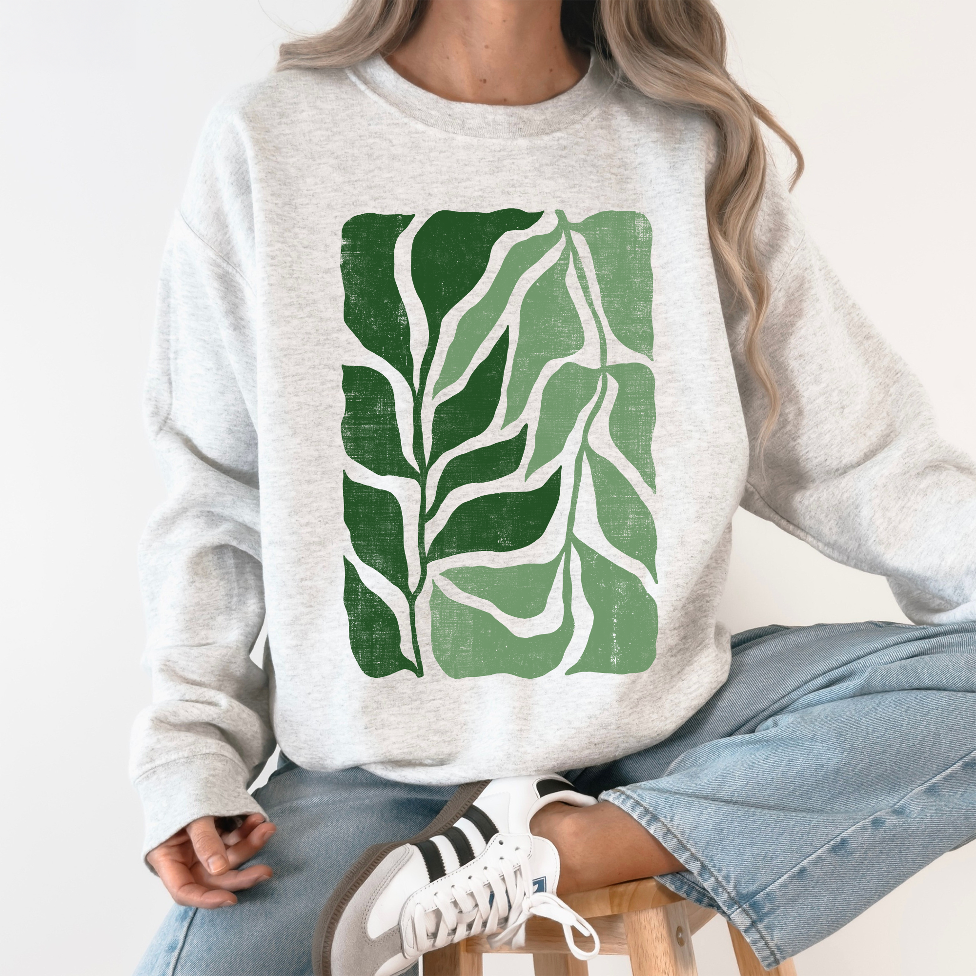 Green Leaf Botanica, Vintage Boho, Nature Sweatshirt