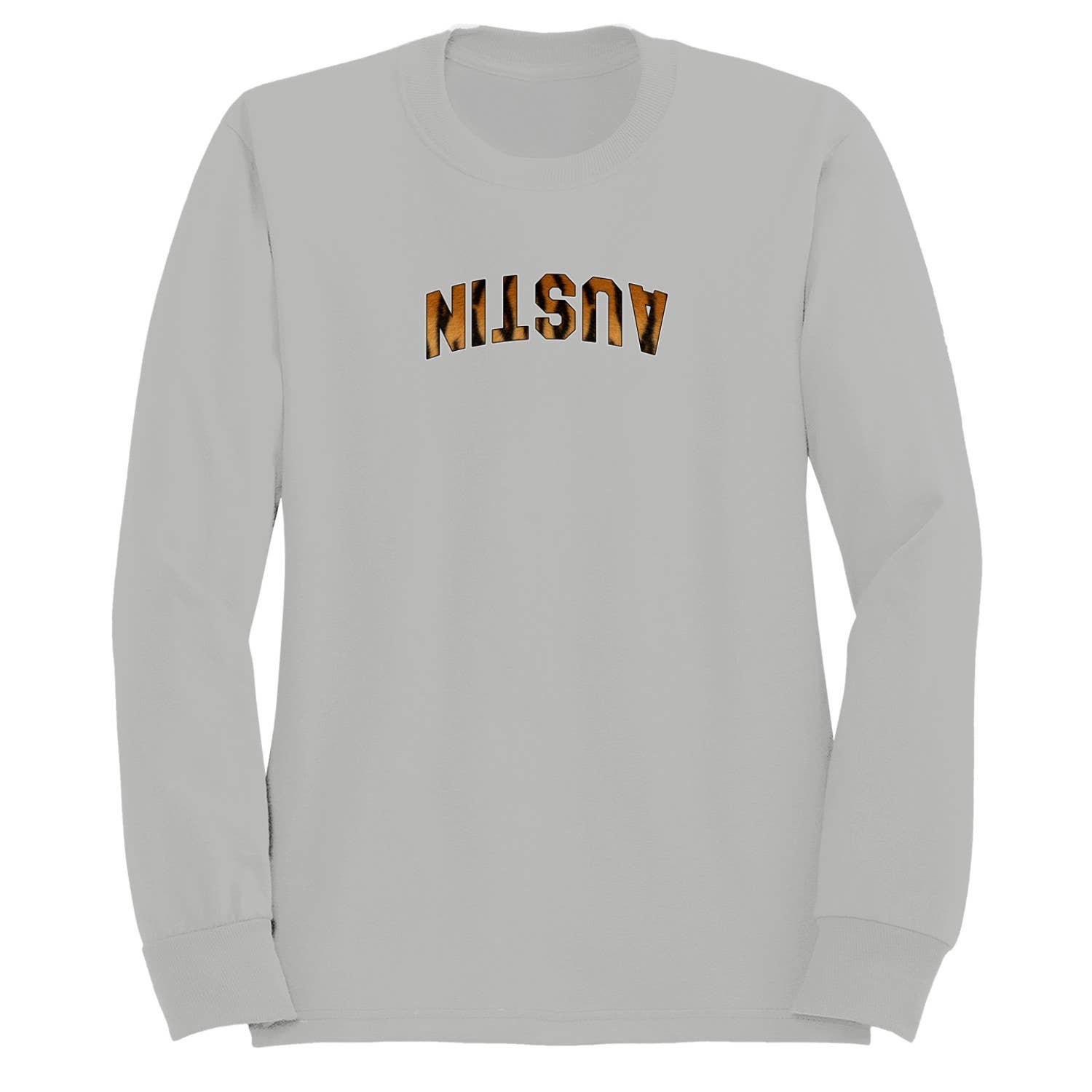 Austin Tiger Print Arc Design Men's Sweatshirt