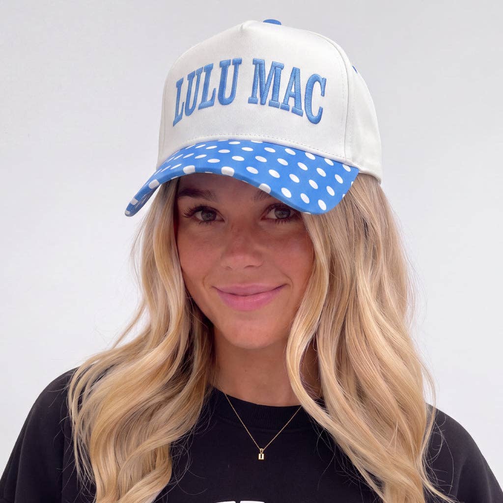 LM-CP-1002 Royal/White Dot Cap