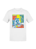 Cozy Raccoon Café Art Print Men's T-Shirt