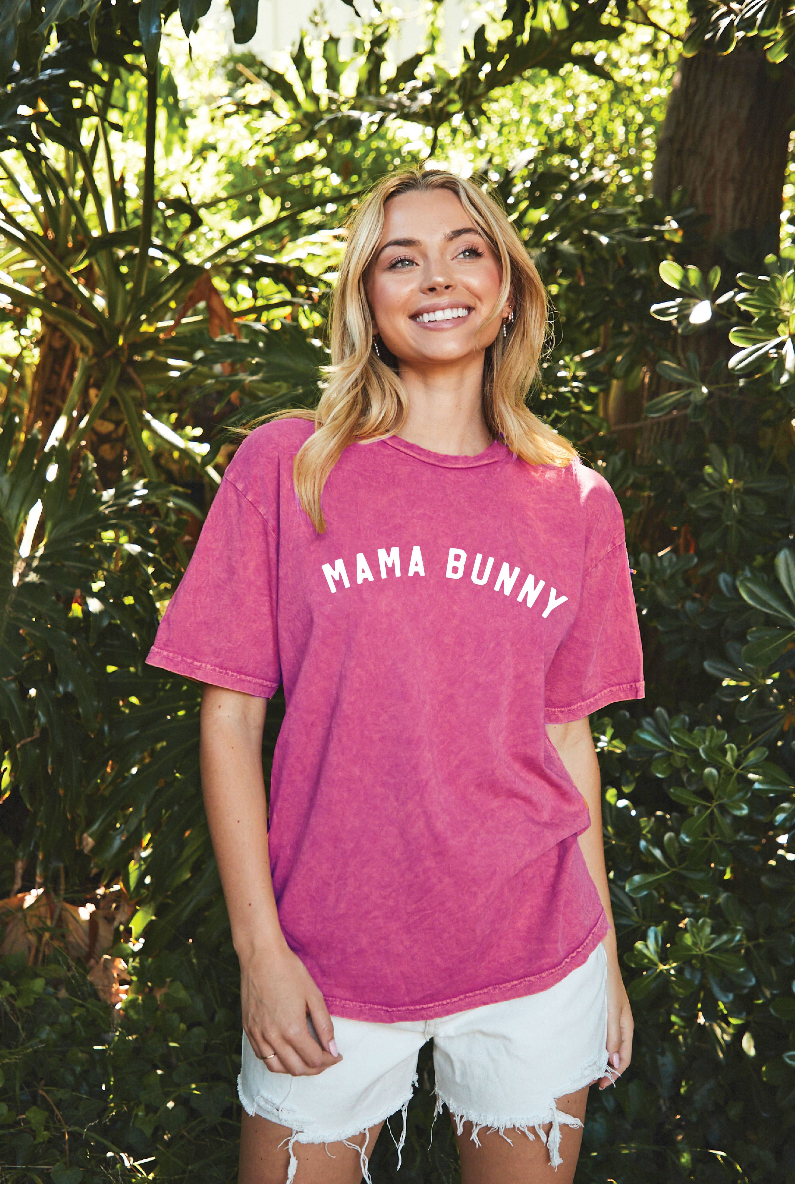 Mama Bunny Mineral Graphic Top