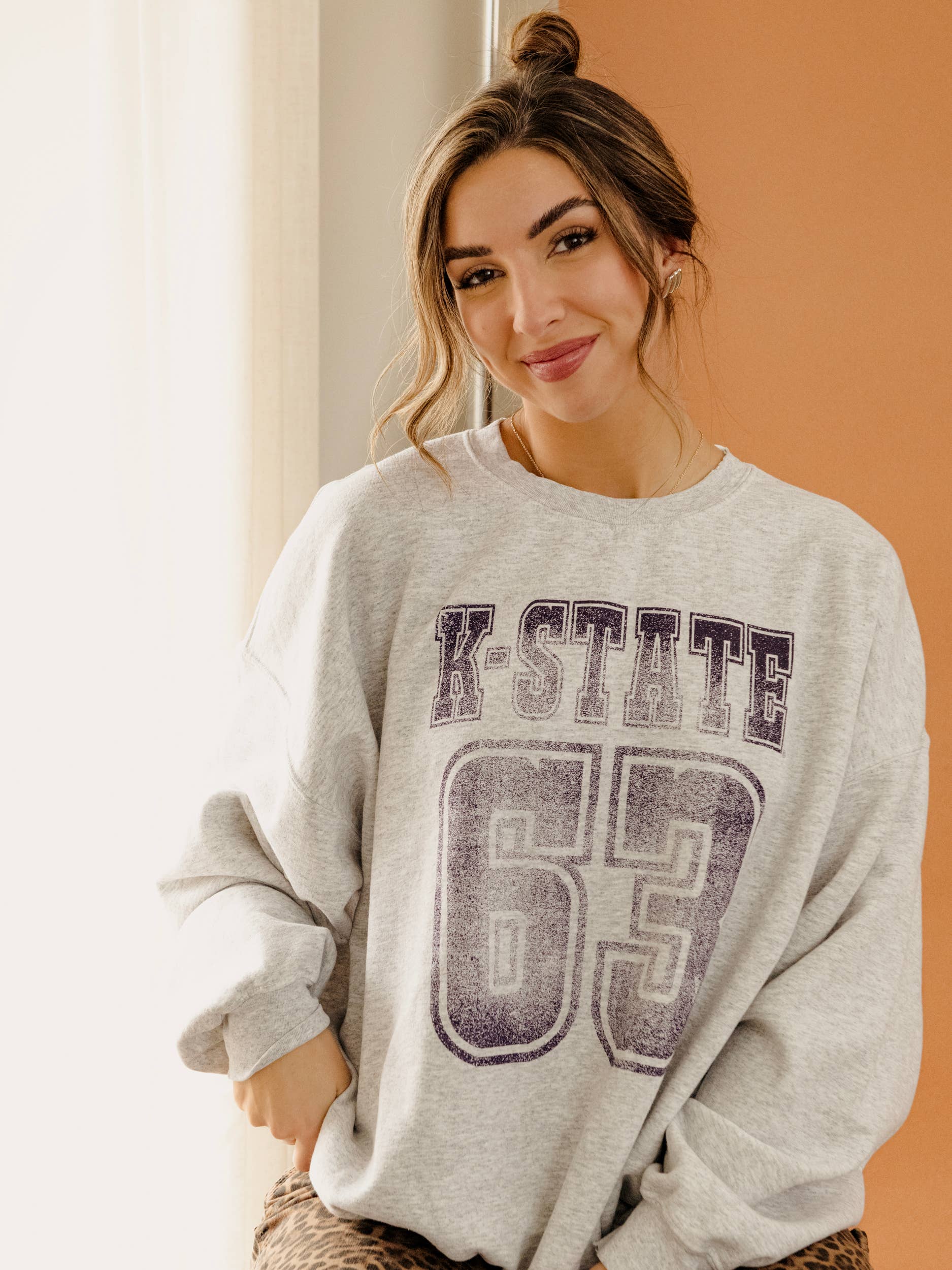 Kansas State Wildcats Player Thrifted Sweatshirt