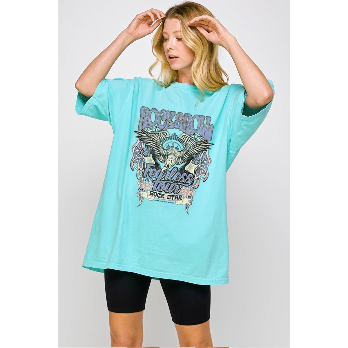 Rock and Roll Vintage Graphic Oversized Tee
