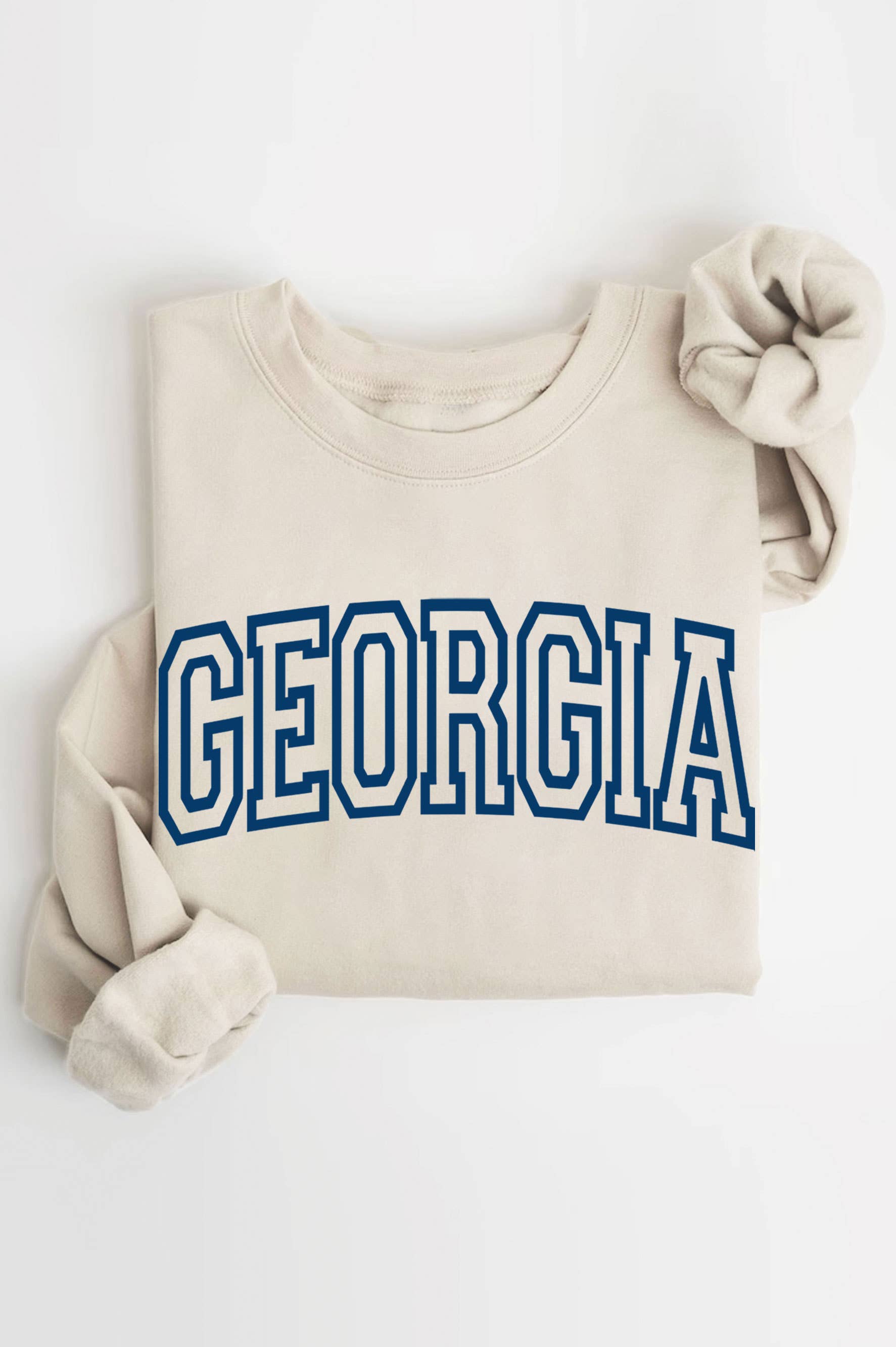 Georgia Puff Graphic Brushed Sweatshirts