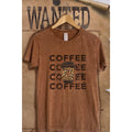 Coffee Vintage  Mineral Wash  Graphic  Tee