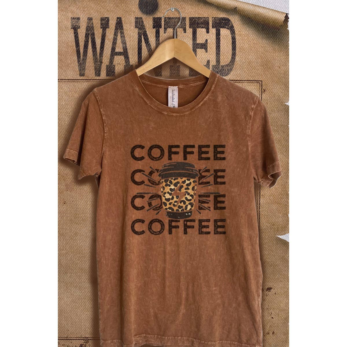 Coffee Vintage  Mineral Wash  Graphic  Tee