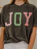 Christmas Holiday Joy Quilted Puff Ink Pepper Cc Tee