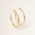 SM-14K Gold Dipped Twisted Hoop Earrings
