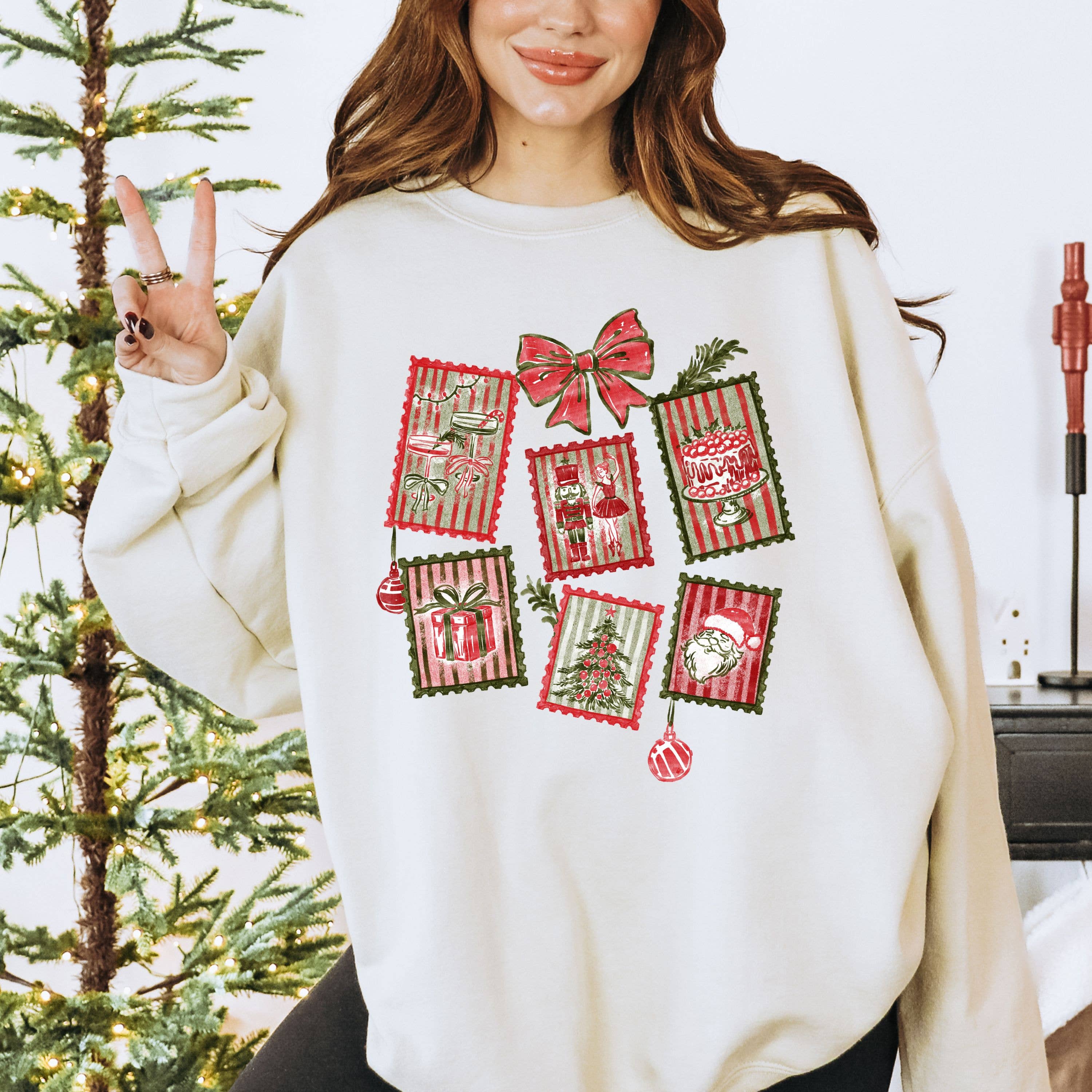 Christmas Sweatshirt, Christmas Apparel, Trendy Christmas