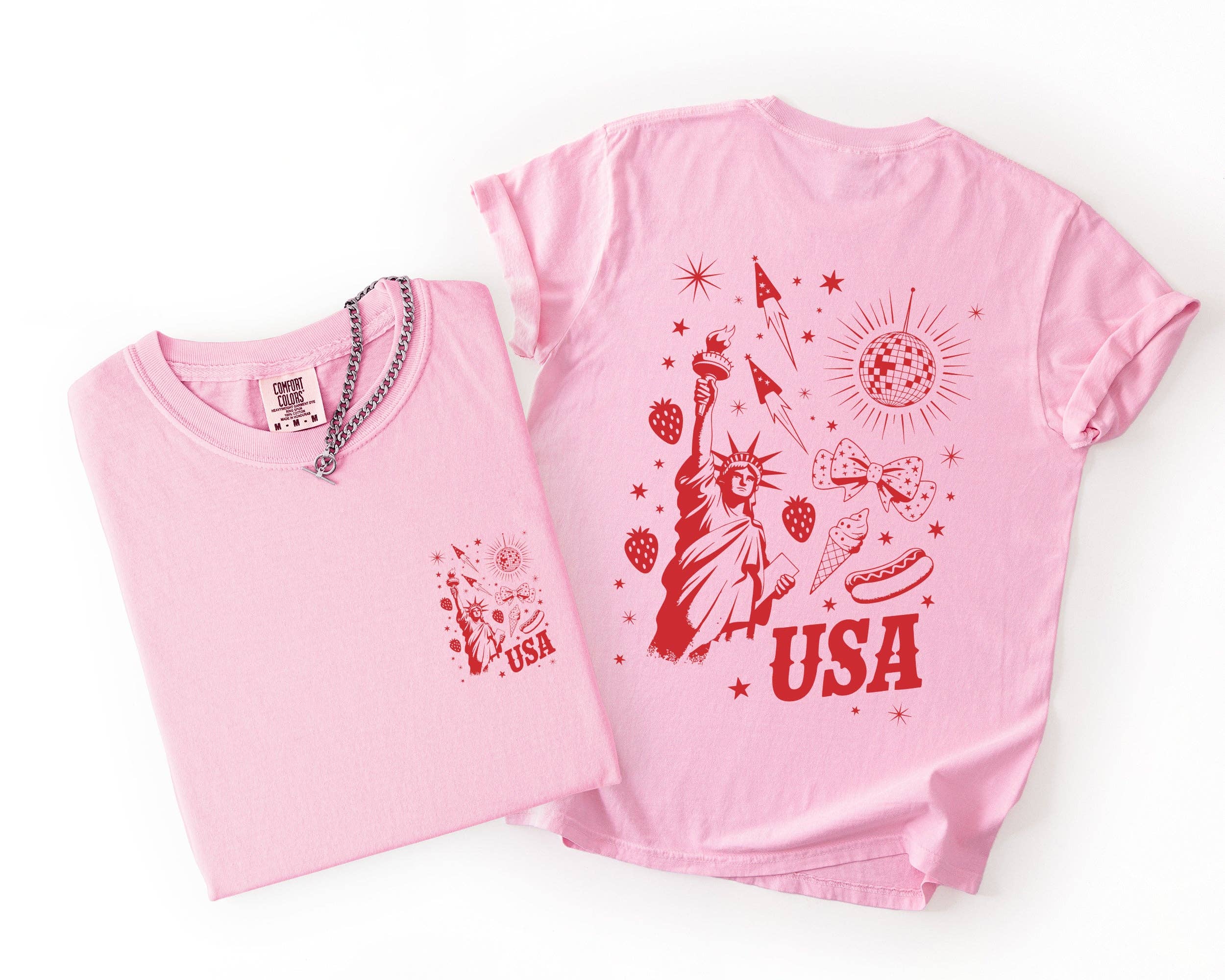 USA, Doodles, America, 4th of July, Comfort Colors T-Shirt