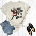 Funny Christmas Santa I Don't Believe in You Graphic Tee