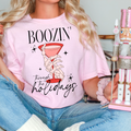 Boozin Through the Holidays Christmas Gildan Graphic Tee