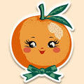Vintage Orange Sticker Decal, Preppy Orange Sticker