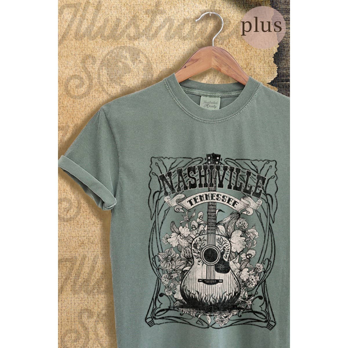 Nashville  Vintage Graphic  Tee Plus