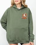 Floral Ghost, Pocket Skeleton Spooky Funny Halloween Hoodie