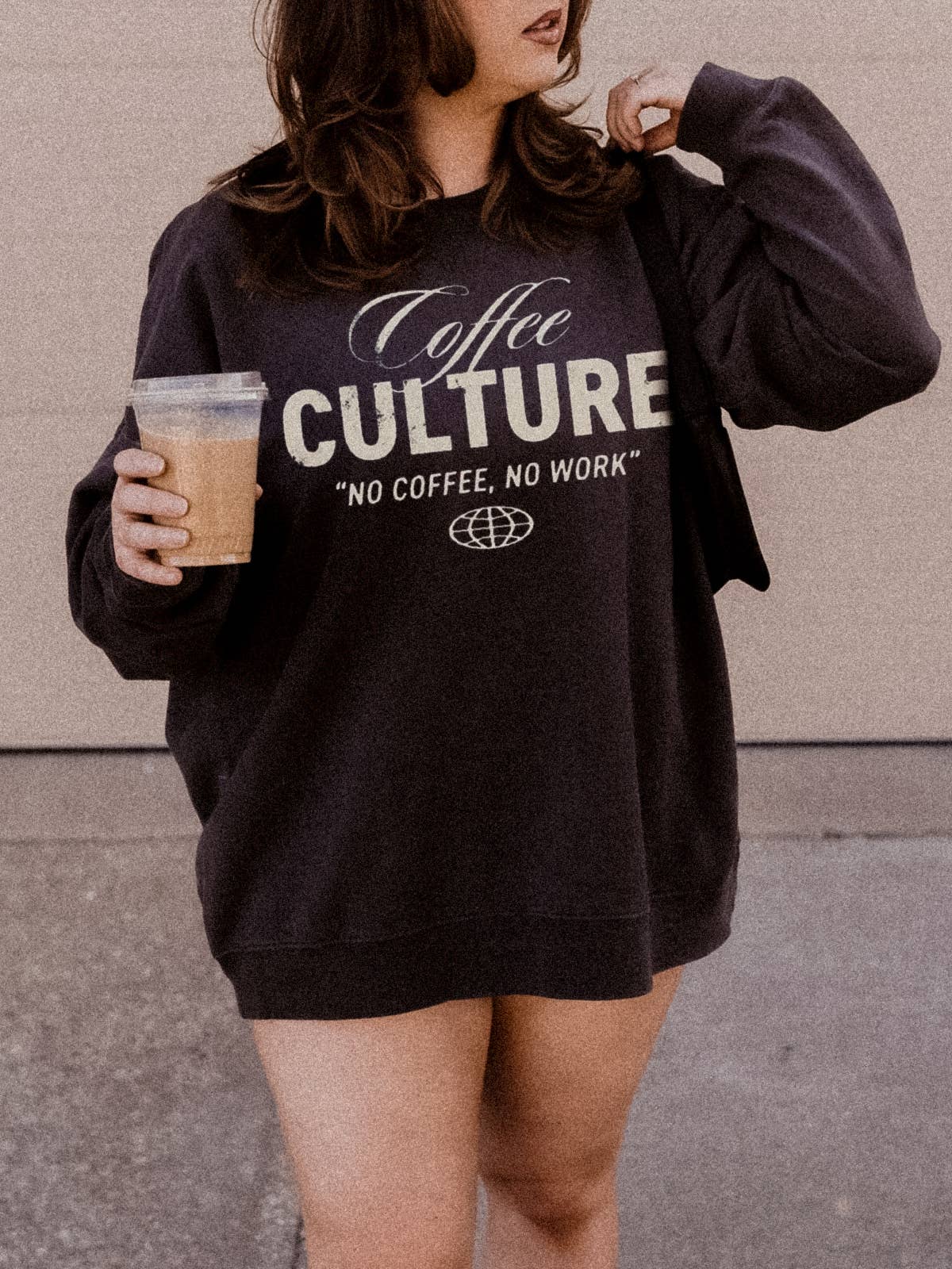 Coffee Culture Graphic Sweatshirt - Black