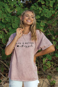 Life Is Better with My Girls Mineral Washed Graphic Top