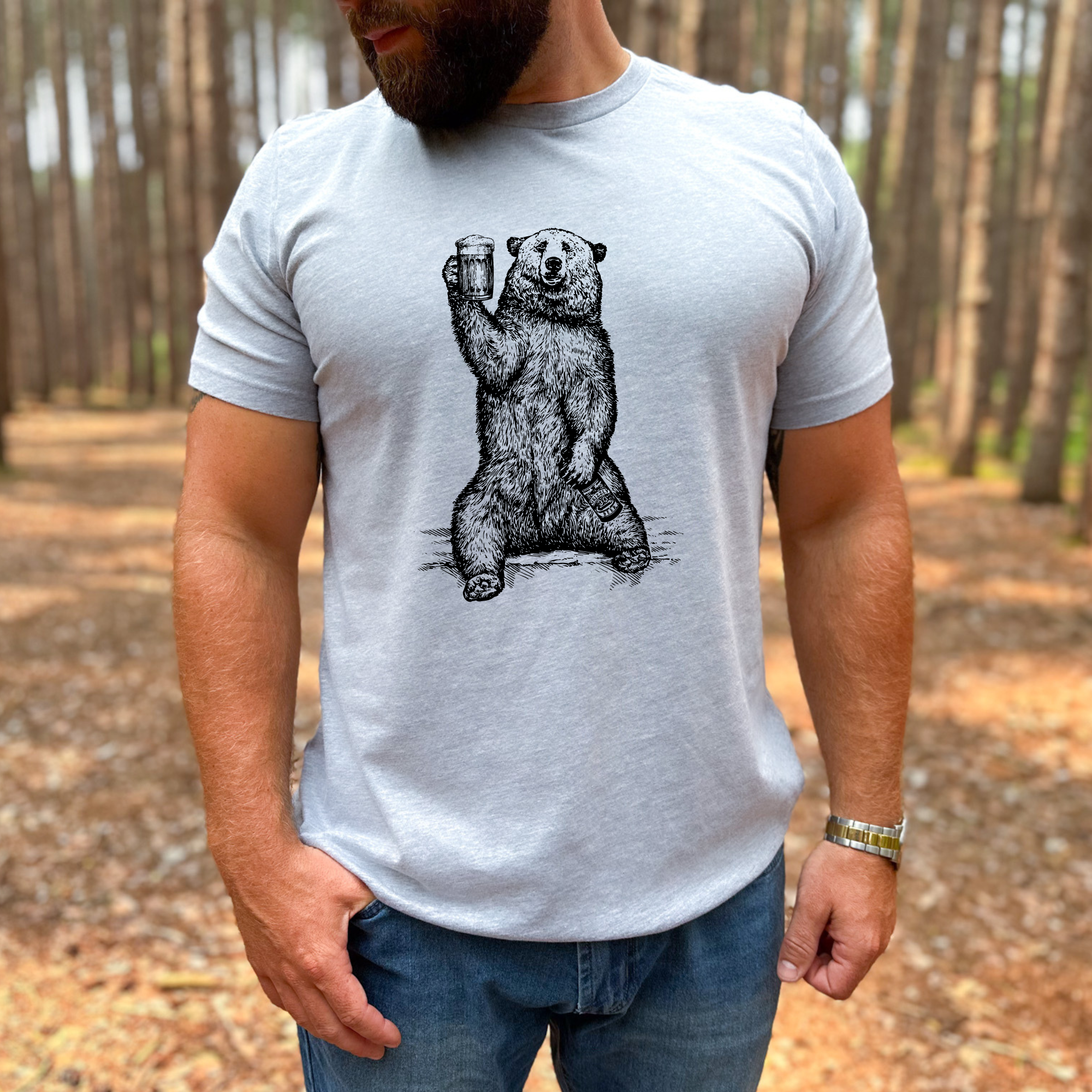 Beer Loving Bear Graphic Tee | Crewneck  | Hoodie