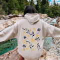 Botanical Pattern, Floral Outlines, Flower Hoodie
