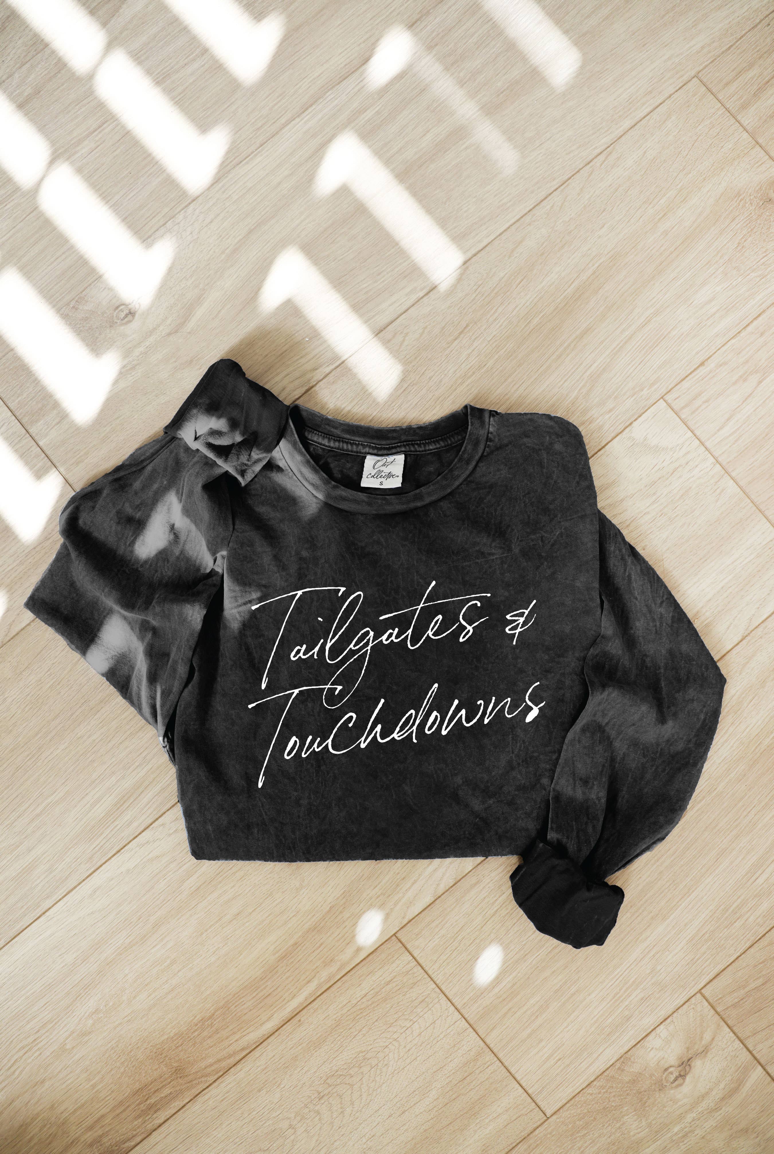 Tailgates and Touchdowns Mineral Washed Long Sleeve Graphic
