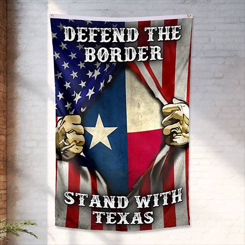 Texas Flag 5: Defend the Border Vertical