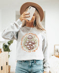 Vintage Autumn Mushrooms Crew Neck Sweatshirt