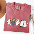 Christmas Party Cats, Santa, Cute, Cat Lover Tshirt
