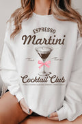 Espresso Martini Ribbon Graphic Brushed Sweatshirts