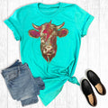 Western Lightning Bolt Cow Graphic Tee
