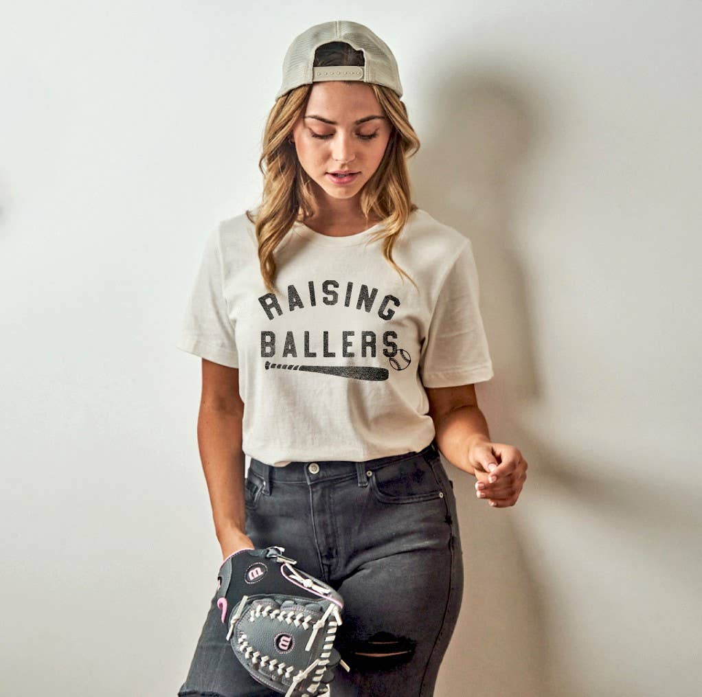 Raising Ballers Graphic T-Shirt - Oat Collective Design