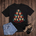 Christmas Tree Merry and Caffeinated Graphic Tee
