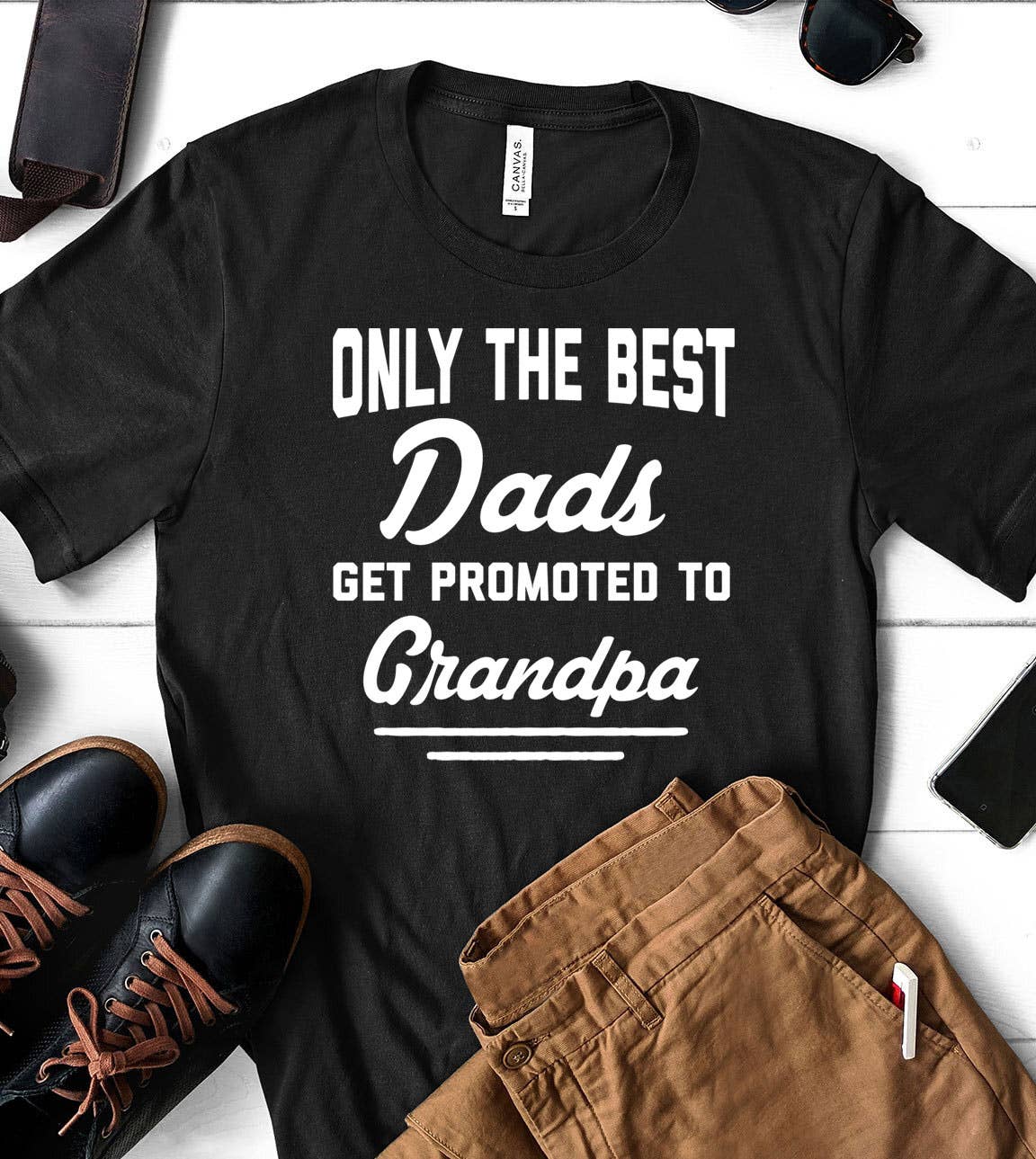 Only the Best Dads - Grandpa Father's Day Gift Cute T-Shirt