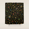 Vintage Mystic Night Beetle And Bugs Dance  Shower Curtain Gallery Image 1