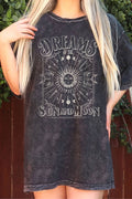 Dreams of Sun and Moon Oversize Mineral Graphic Tshirt