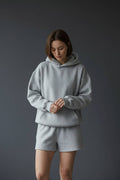 IT2739 Oversized Washed Terry Fleece-Lined Lounge Hoodie