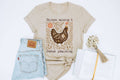Chicken Raising Jesus Praising Vintage Western Graphic Tee